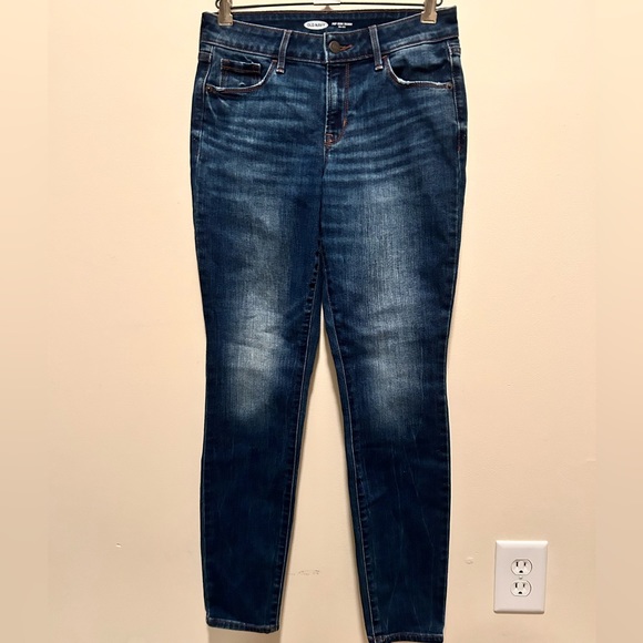 Old Navy Women’s Pop Icon Skinny Mid-Rise Dark Wash Jeans 2 - Picture 1 of 6